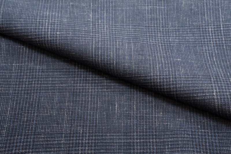 Linen Blend Prince of Wales Check 