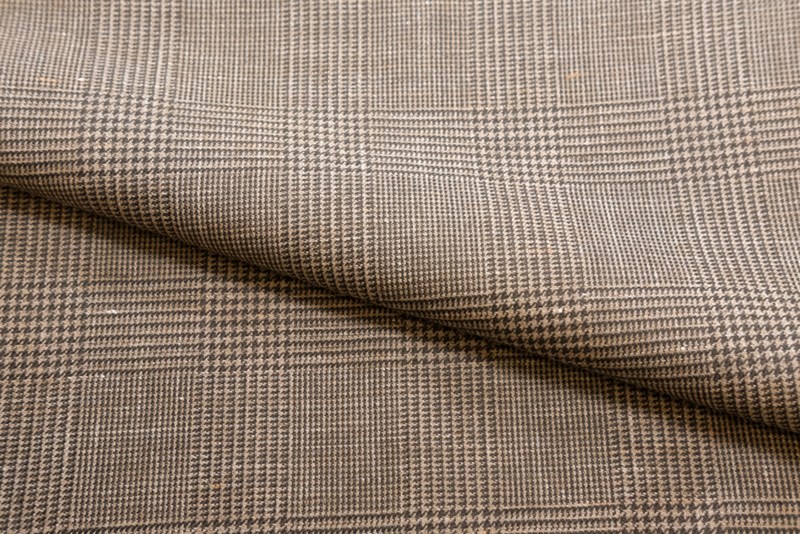 Linen Blend Prince of Wales Check 